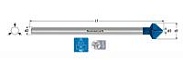 Коническая зенковка 90° DIN 335 из стали HSS-XE с покрытием BLUE-TEC, форма C, сверхдлинный хвостовик, арт. 20.1775-080