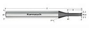 Твердосплавная резьбофреза со шлифованными режущими зубьями для нержавеющих и закалённых сталей, арт. 23.1764.030